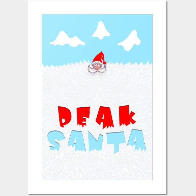 Peak Santa Wall Art by Jokertoons